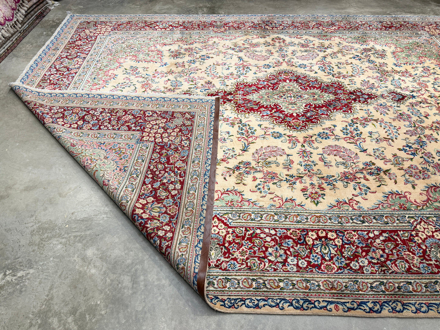 10’2”x13’9” Hand-Knotted Persian Kerman Signed Area Rug