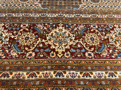 8’2”x9’10” Hand-Knotted Fine Persian Tabriz Mahi Area Rug