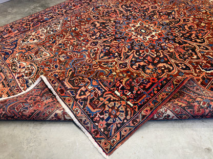9’1”x11’9” Hand-Knotted Persian Heriz Area Rug