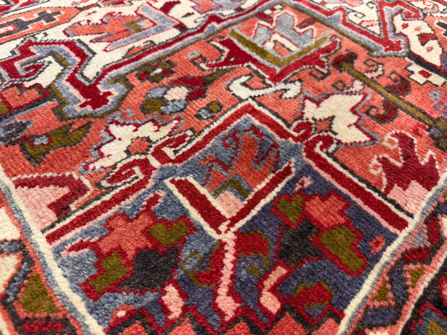 Hand-Knotted Persian Heriz Rug - 8’3”x10’9”