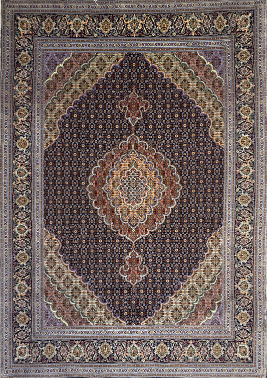 Hand-Knotted Persian Tabriz Mahi Rug - 4’8”x6’8”