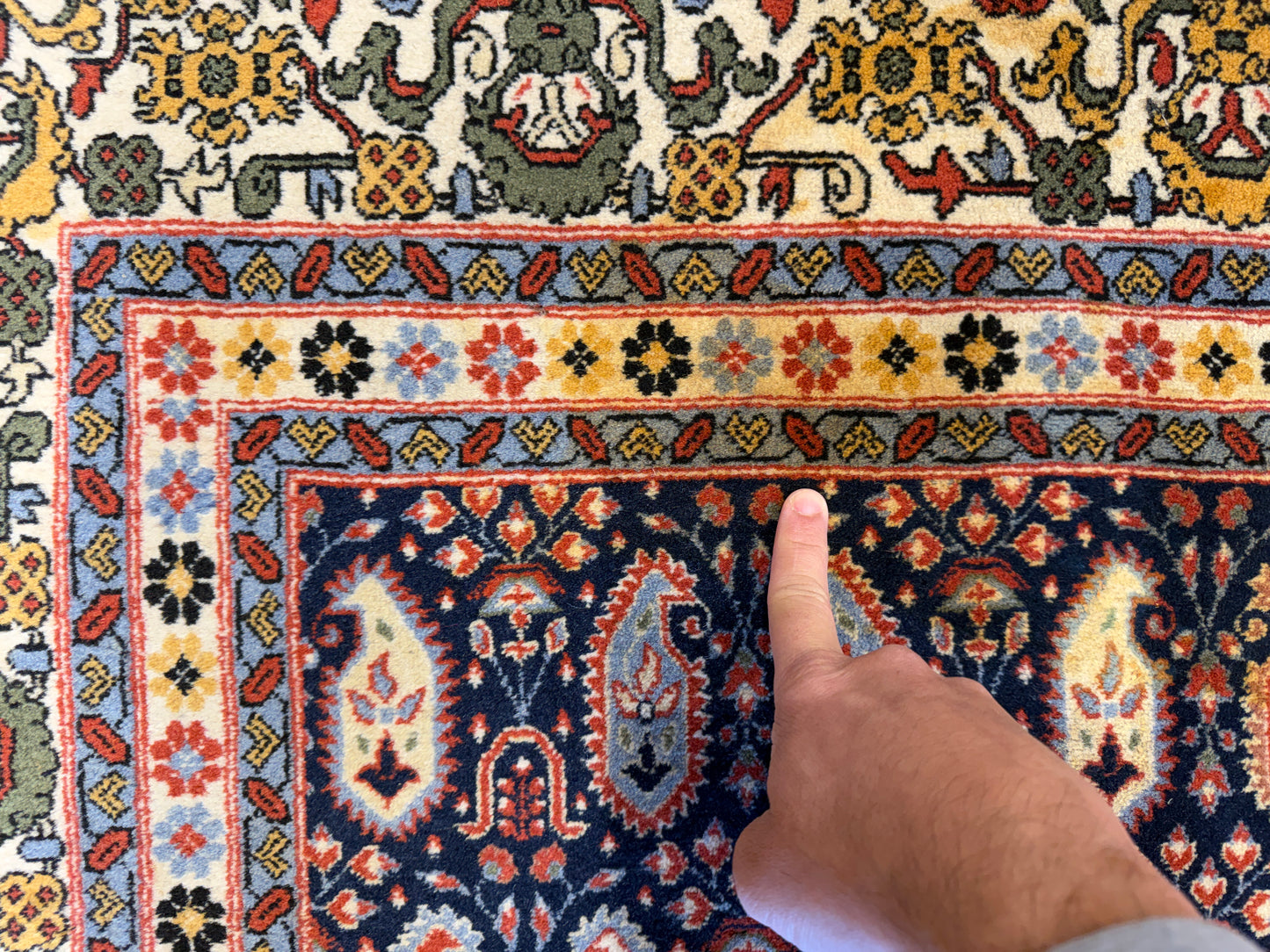 7’10”x11’7” Hand-Knotted Wool Persian Malayer Paisley Area Rug