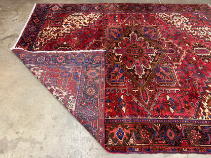 Hand-Knotted Persian Heriz Rug - 9’3”x11’9”