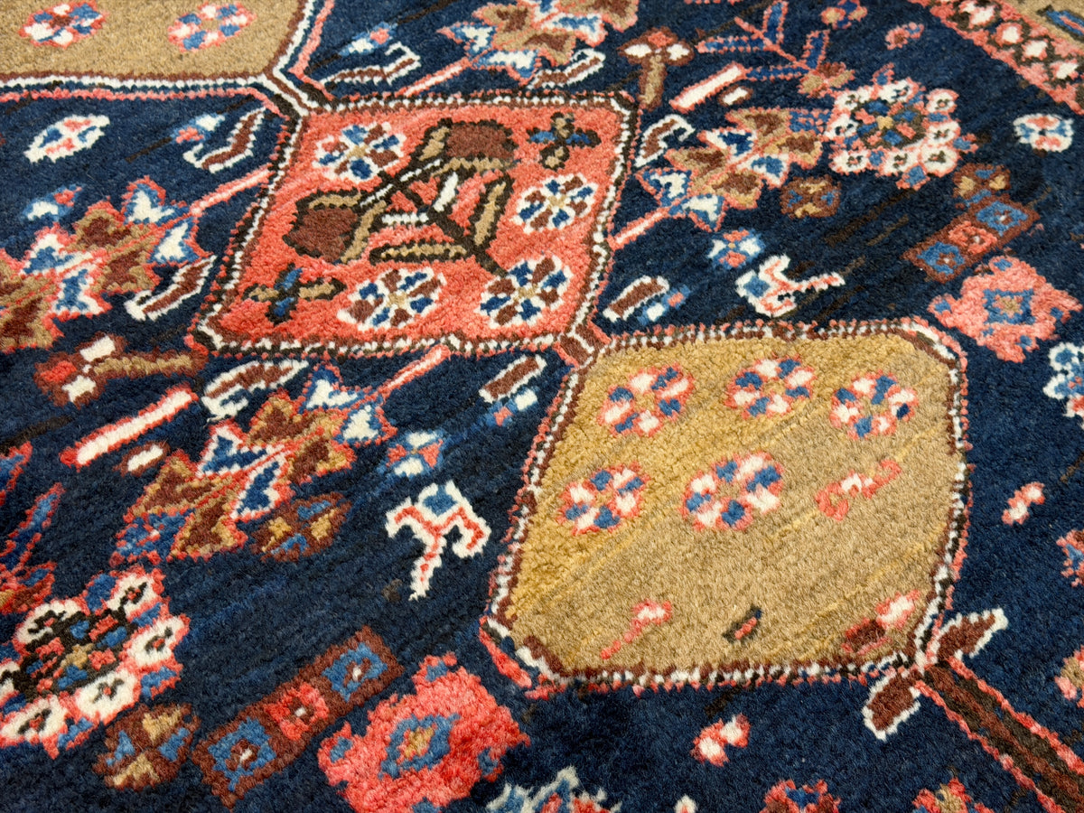 Hand-Knotted Persian Hamadan Rug - 3’10”x6’8”