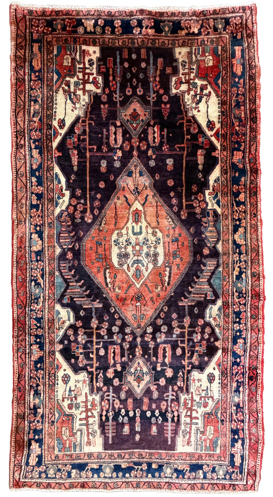 Hand-Knotted Persian Nahavand Rug - 5’7”x10’10”