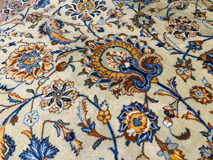 Hand-Knotted Persian Kashan Rug - Signed - 10’5”x13’10”