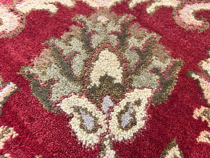 8’ Diameter Hand-Knotted Wool Indian Round Oriental Rug - 8x8 Handmade Carpet