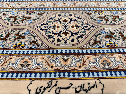Hand-Knotted Persian Isfahan Rug - Signed Mortazavi - 5’x7’9”
