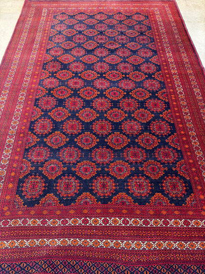 6’5”x9’10” Hand-Knotted Wool Bokhara Oriental Area Rug