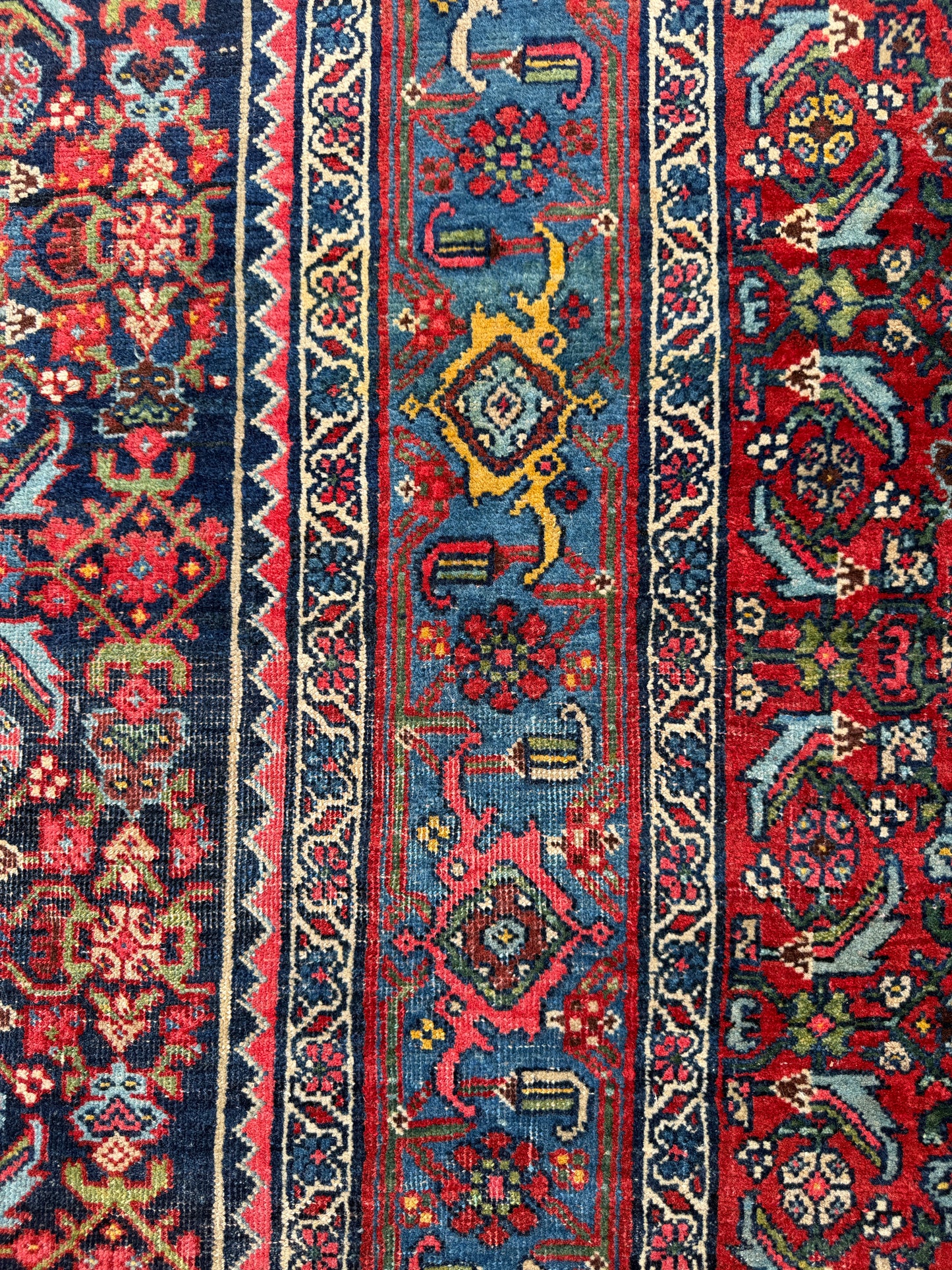 12’10”x20’3” Rare Palace Size Hand-Knotted Triclinium Bidjar Persian Area Rug