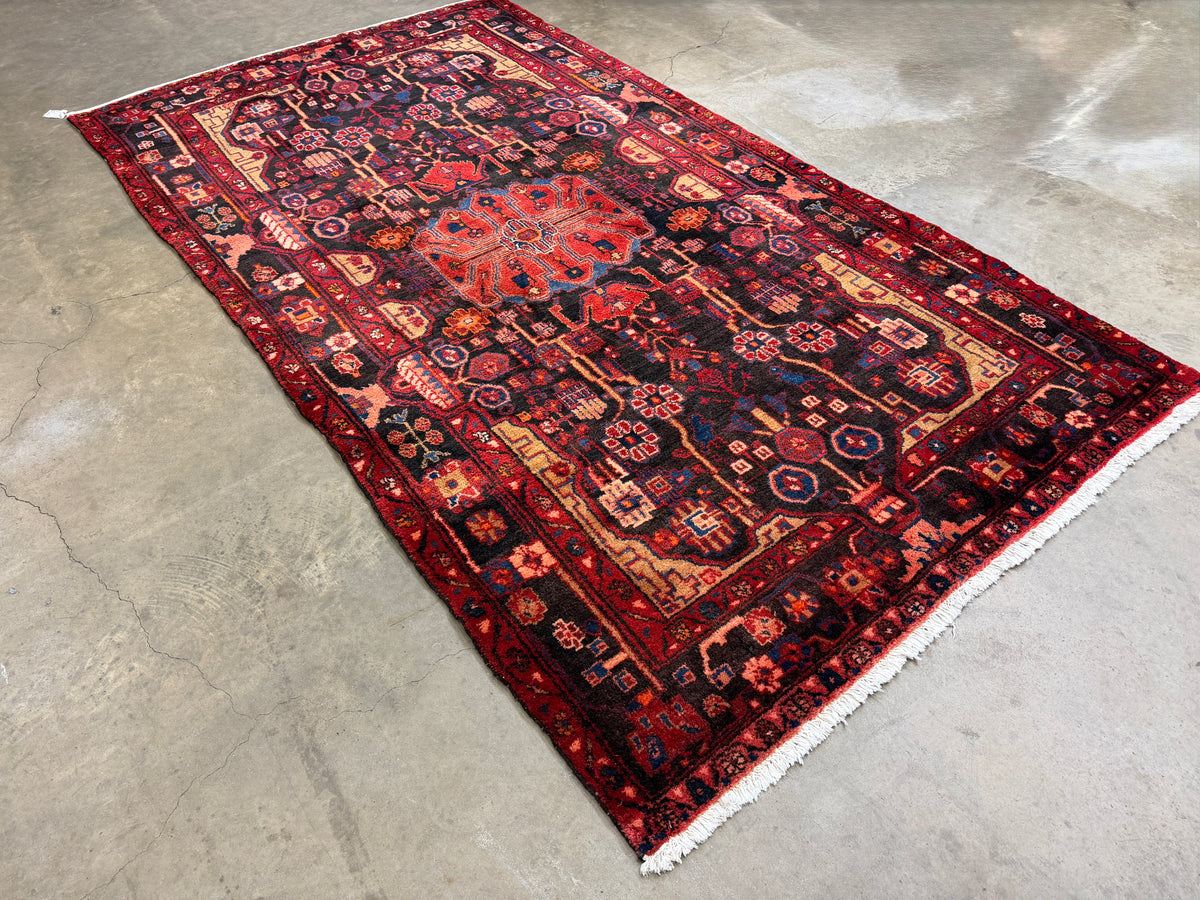 Hand-Knotted Persian Nahavand Rug - 5'x9'6"