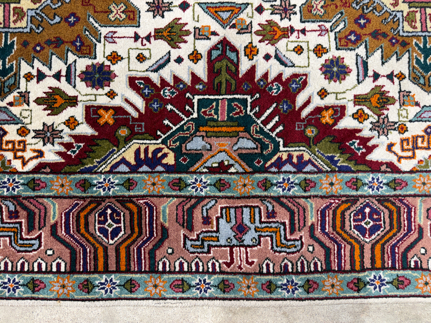 Hand-Knotted Persian Tabriz Heriz Rug - 3’3”x5’3”