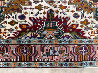 Hand-Knotted Persian Tabriz Heriz Rug - 3’3”x5’3”