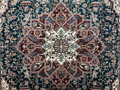 9’9”x13’10” Hand-Knotted Wool IndoHeriz Area Rug