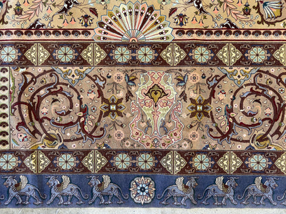 11’3”x16’3” Hand-Knotted 70 Raj Signed Persian Tabriz Rug