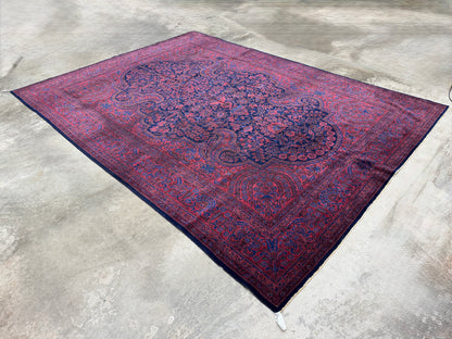 Antique Hand-Knotted Persian Kashan Rug - Signed Tavoschian - 8'6"x12'