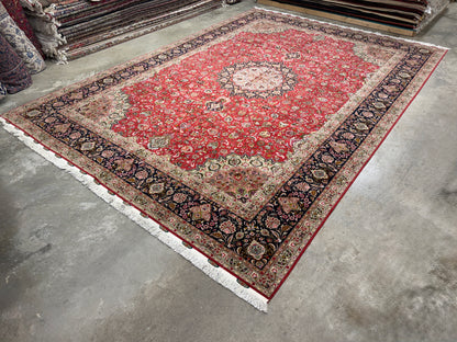 11’6”x16’3” Hand-Knotted Very Fine Wool Persian Tabriz Area Rug 60 Raj