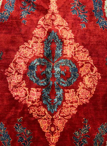 11’7”x12’10” Hand-Knotted Persian Sarouk Area Rug
