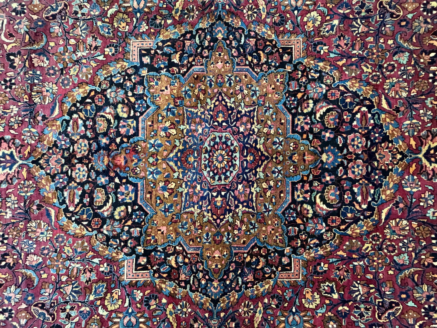 Hand-Knotted Persian Mashad Rug - 11’6”x17’7”