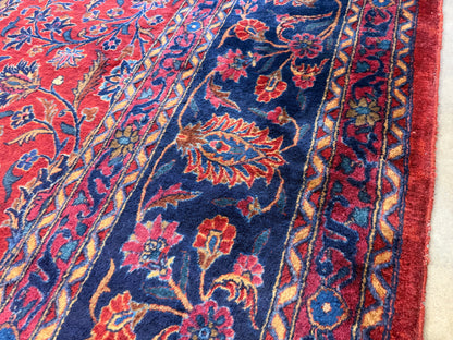 Hand-Knotted Manchester Persian Kashan Rug - Signed - 10’7”x16’6”