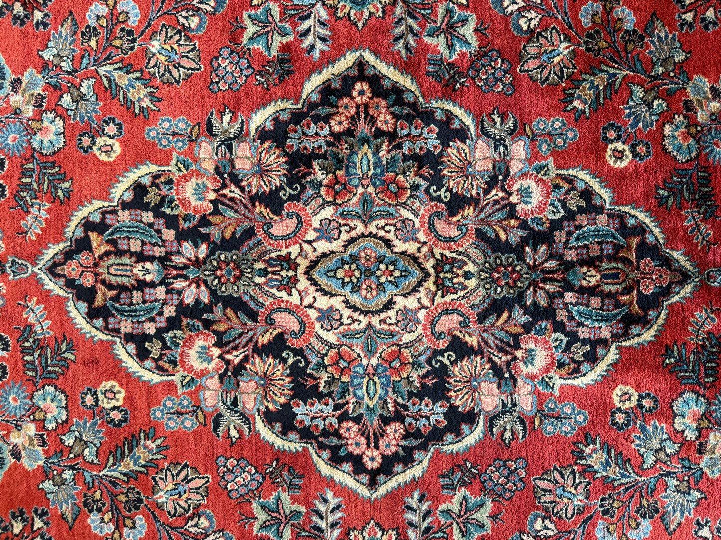 10’1”x12’4” Antique Hand-Knotted Persian Ghazvin Area Rug