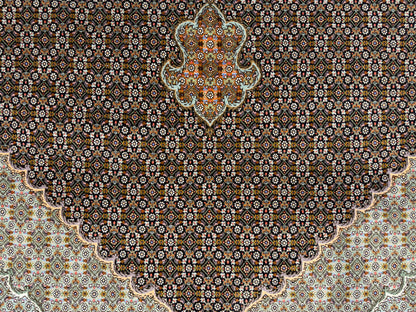 Hand-Knotted Persian Tabriz Mahi Rug - 9’9”x13’4”