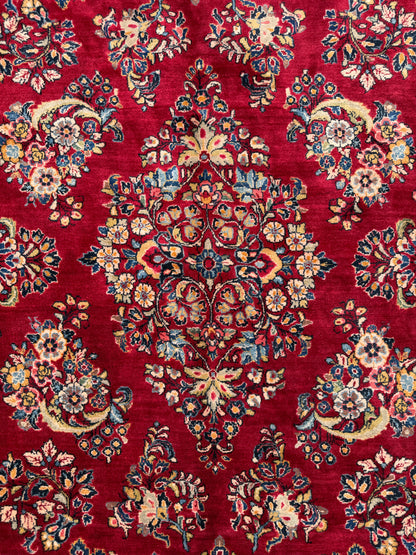 Hand-Knotted Persian Sarouk Rug - 10’1”x19’11”