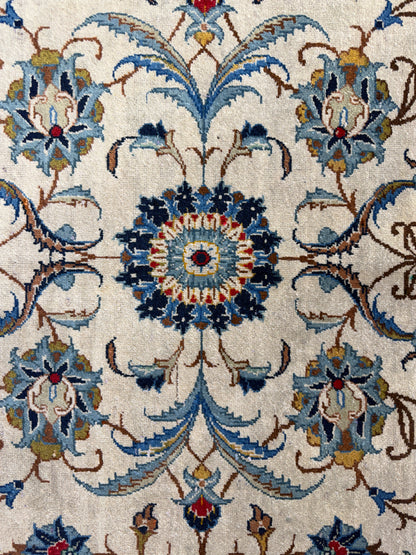 9’6”x12’6” Hand-Knotted Persian Kashan Area Rug