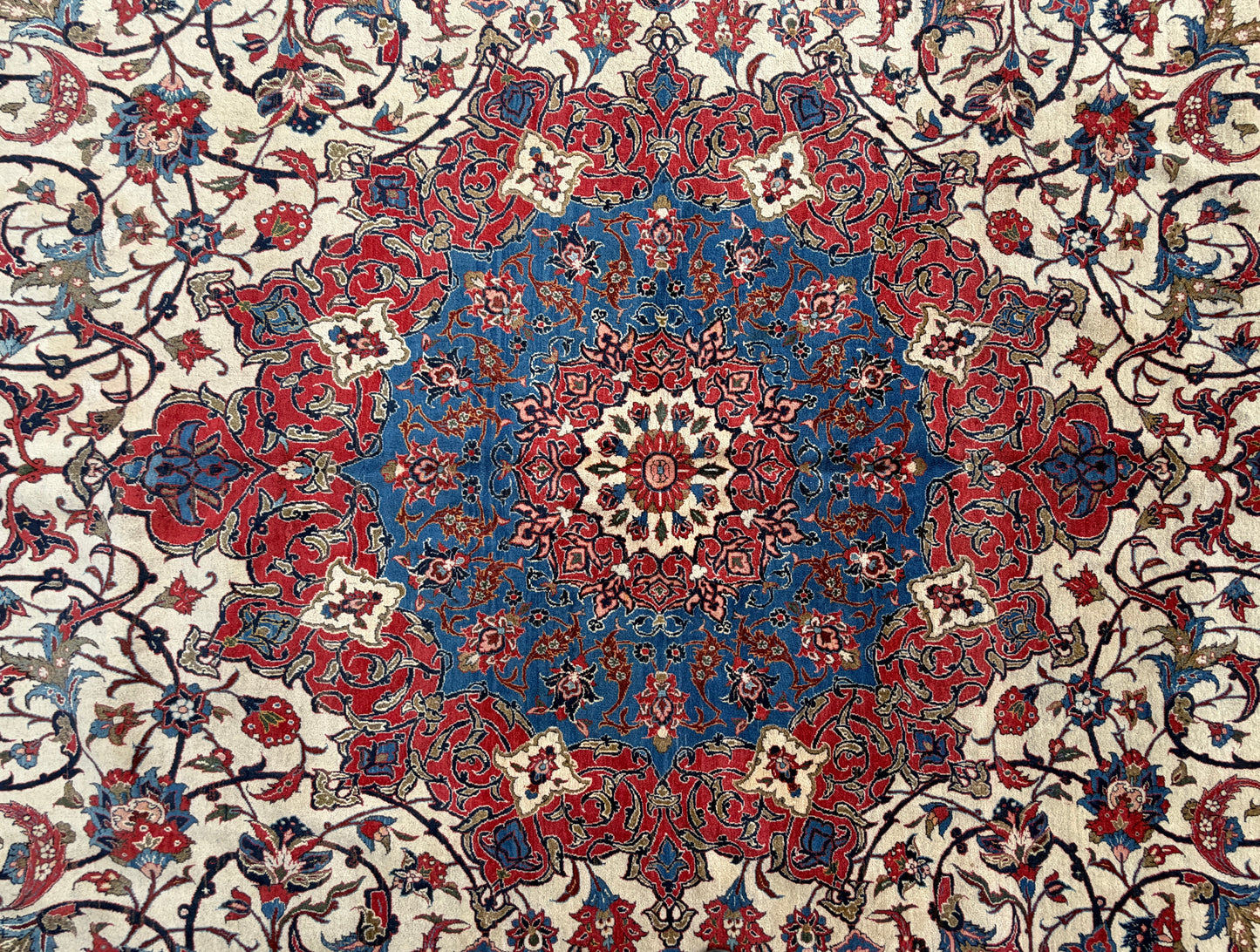 Antique Hand-Knotted Persian Isfahan Rug - 11’2”x18’