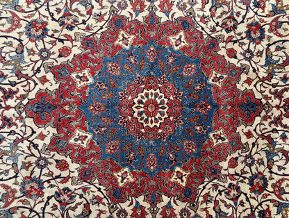 Antique Hand-Knotted Persian Isfahan Rug - 11’2”x18’
