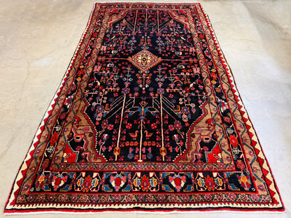 Hand-Knotted Persian Nahavand Rug - 5'5"x10'4"