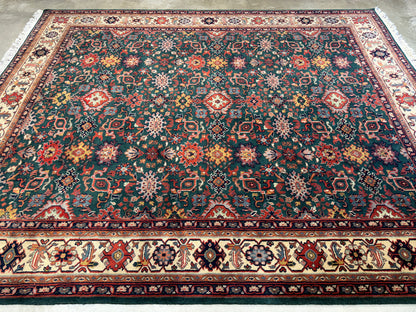 8’x9’10” Hand-Knotted Wool Indo-Sultan Area Rug