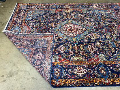9’9”x13’1” Hand-Knotted Persian Kashmar Pictorial Area Rug