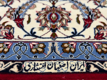 Hand-Knotted Persian Isfahan Rug - Signed Enteshari - 6'7"x9'10"