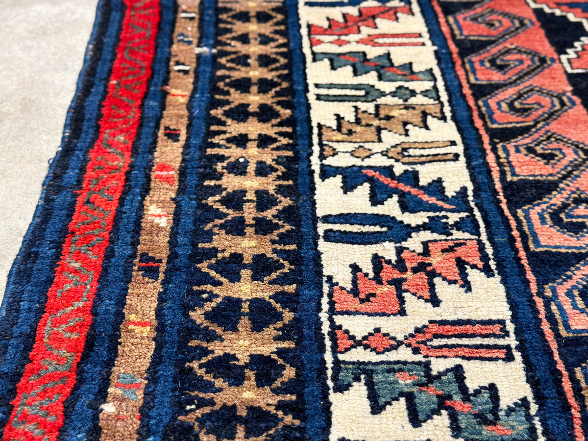 Antique Hand-Knotted Kazak Rug - 4’2”x5’6”
