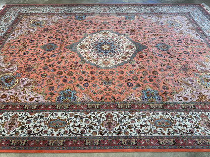 9’7”x14’ Hand-Knotted 70 Raj Persian Tabriz Rug - Signed Beirami