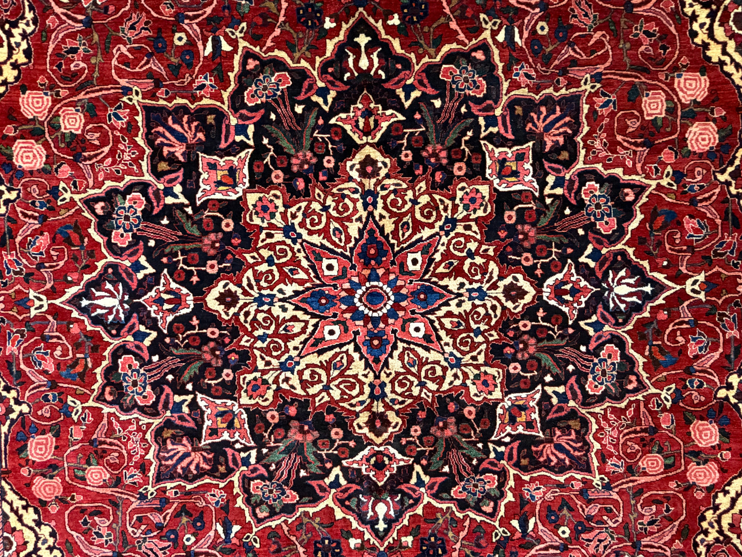 Antique Hand-Knotted Persian Bakhtiari Rug - 10’6”x14’7”