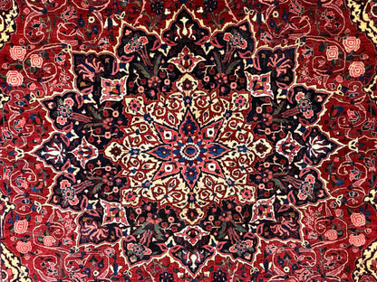 Antique Hand-Knotted Persian Bakhtiari Rug - 10’6”x14’7”