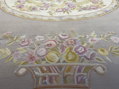Antique Flatweave Aubusson Rug - 8’x10’