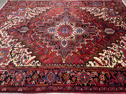 Hand-Knotted Persian Heriz Rug - 7’3”x9’9”