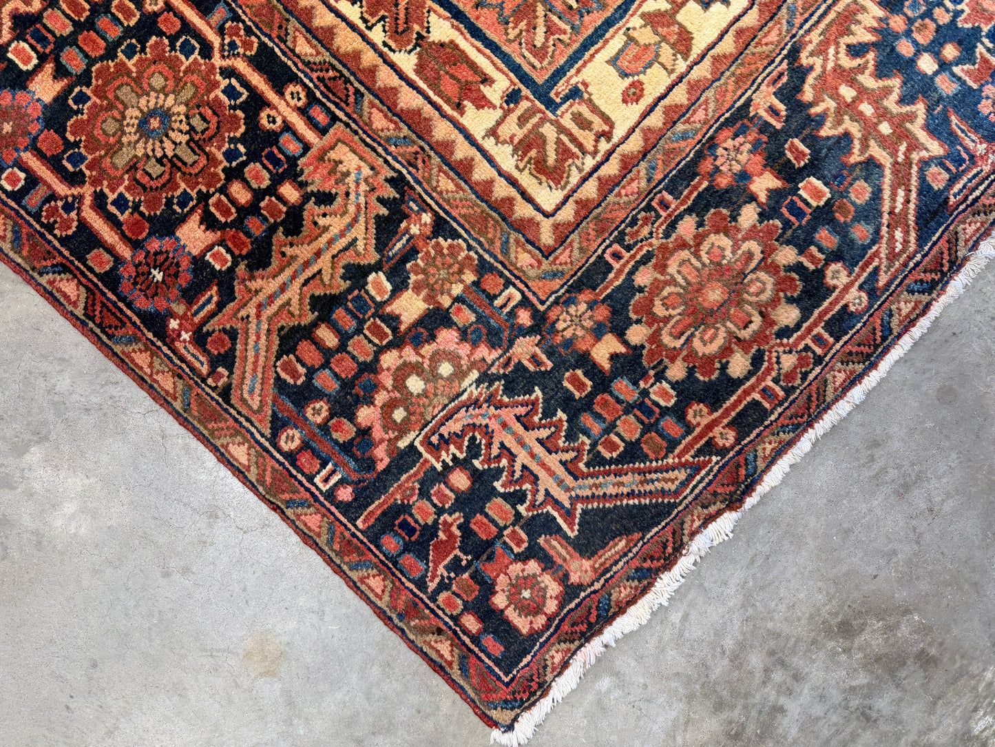 9’4”x12’4” Hand-Knotted Persian Heriz Ahar Area Rug
