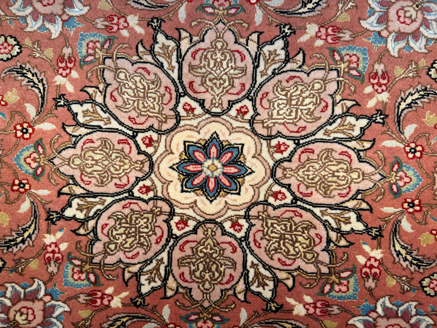 Hand-Knotted 60 Raj Persian Tabriz Rug - 10’x12’9”