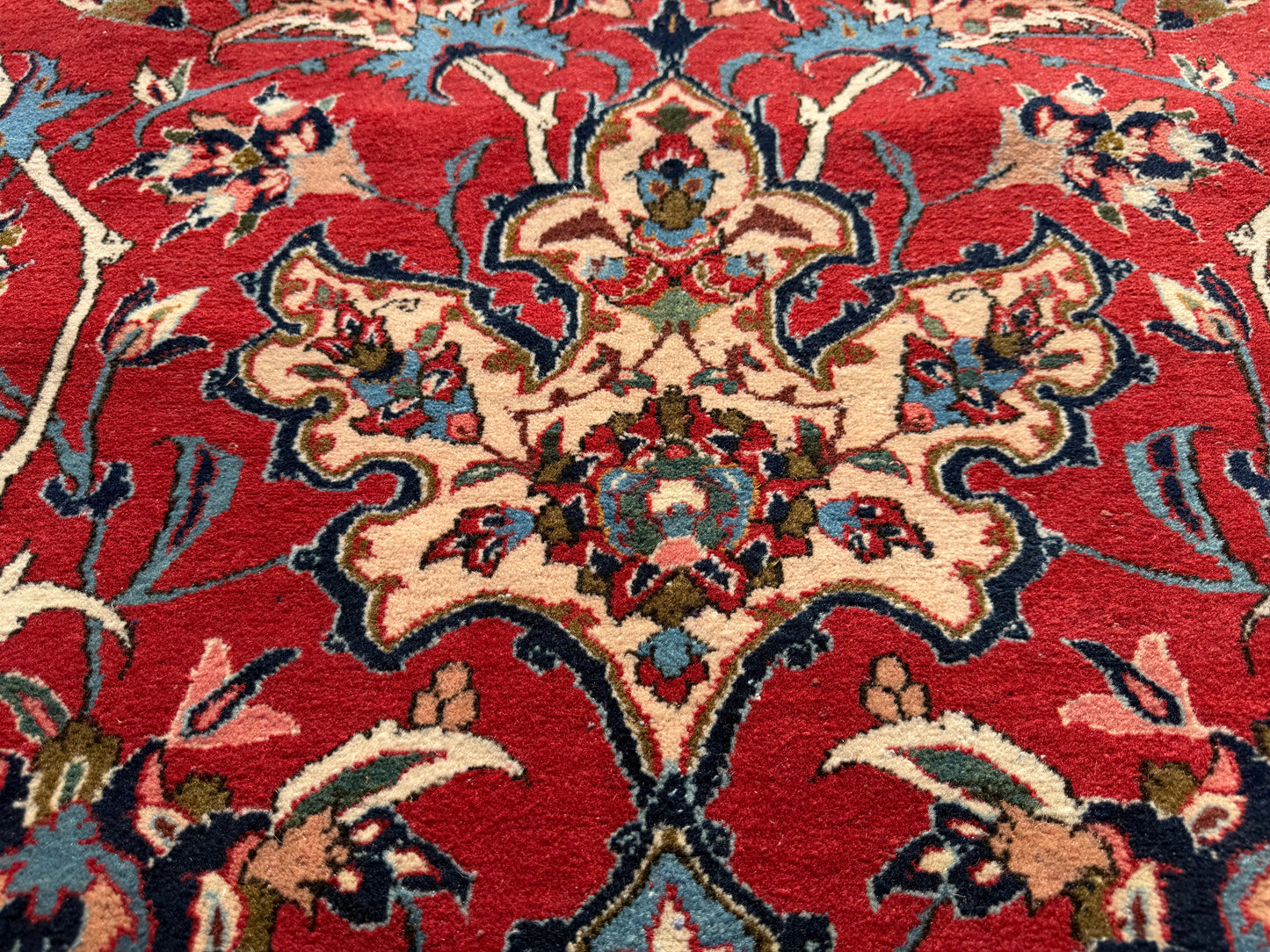 Hand-Knotted Persian Isfahan Rug - 13’9”x18’2”