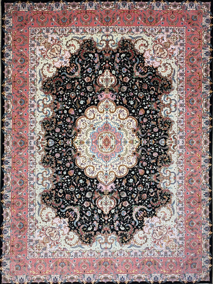 Hand-Knotted 70 Raj Persian Tabriz Rug - Signed Faizi - 9’10”x13’4”