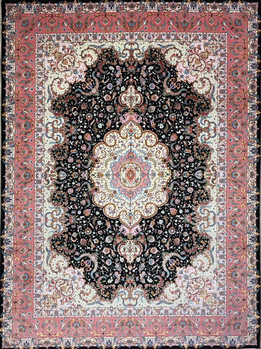 Hand-Knotted 70 Raj Persian Tabriz Rug - Signed Faizi - 9’10”x13’4”