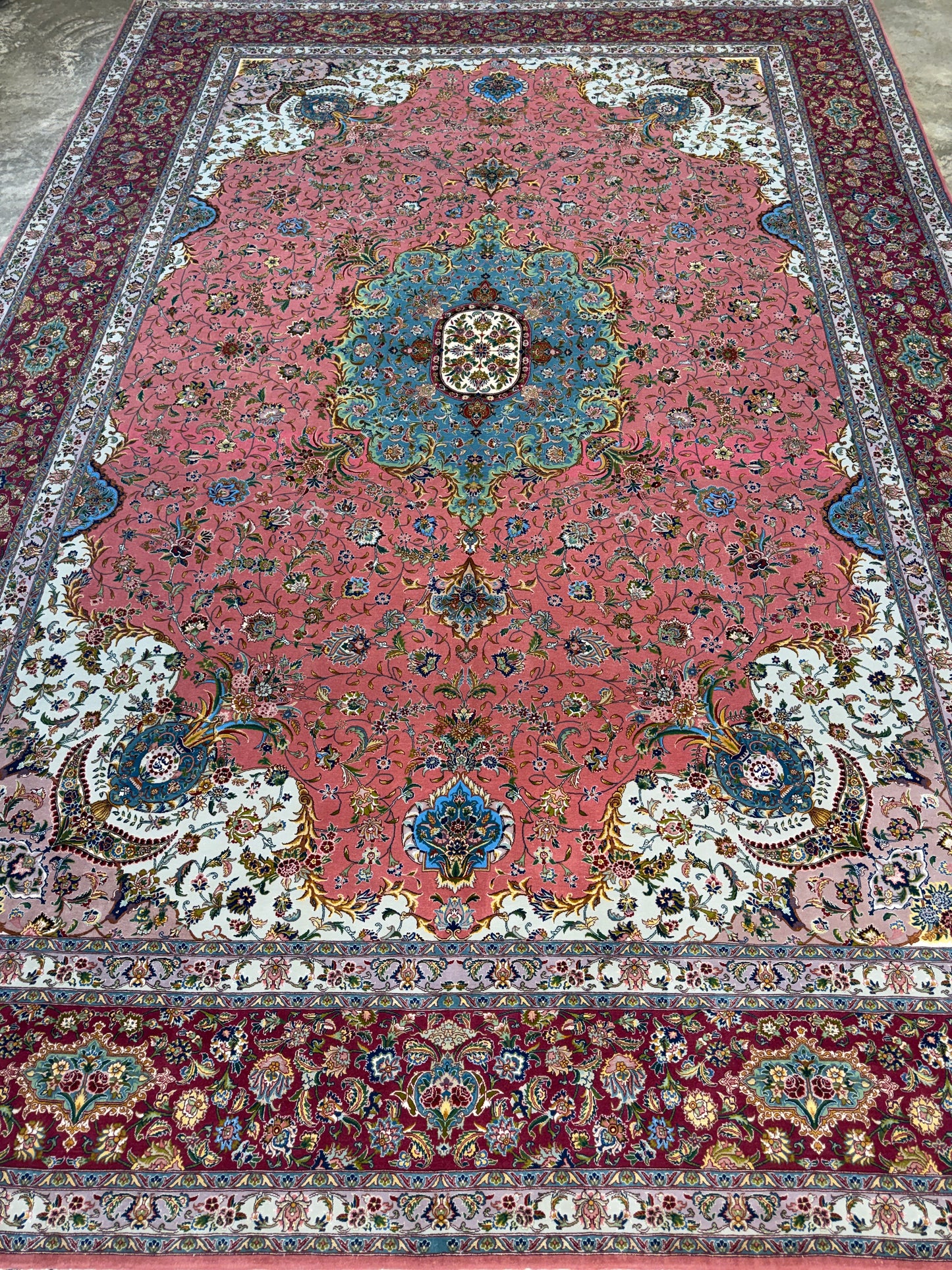 8’2”x11’8” Hand-Knotted 80 Raj Persian Tabriz Rug - Signed
