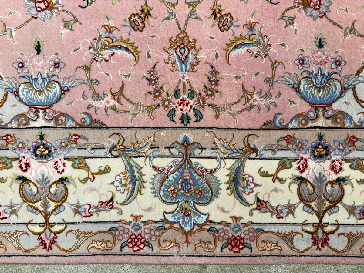 Hand-Knotted Persian Tabriz 70 Raj Rug - 5'x7'2"