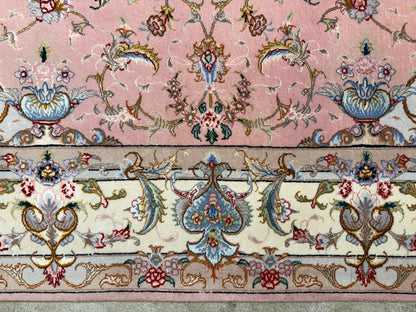 Hand-Knotted Persian Tabriz 70 Raj Rug - 5'x7'2"