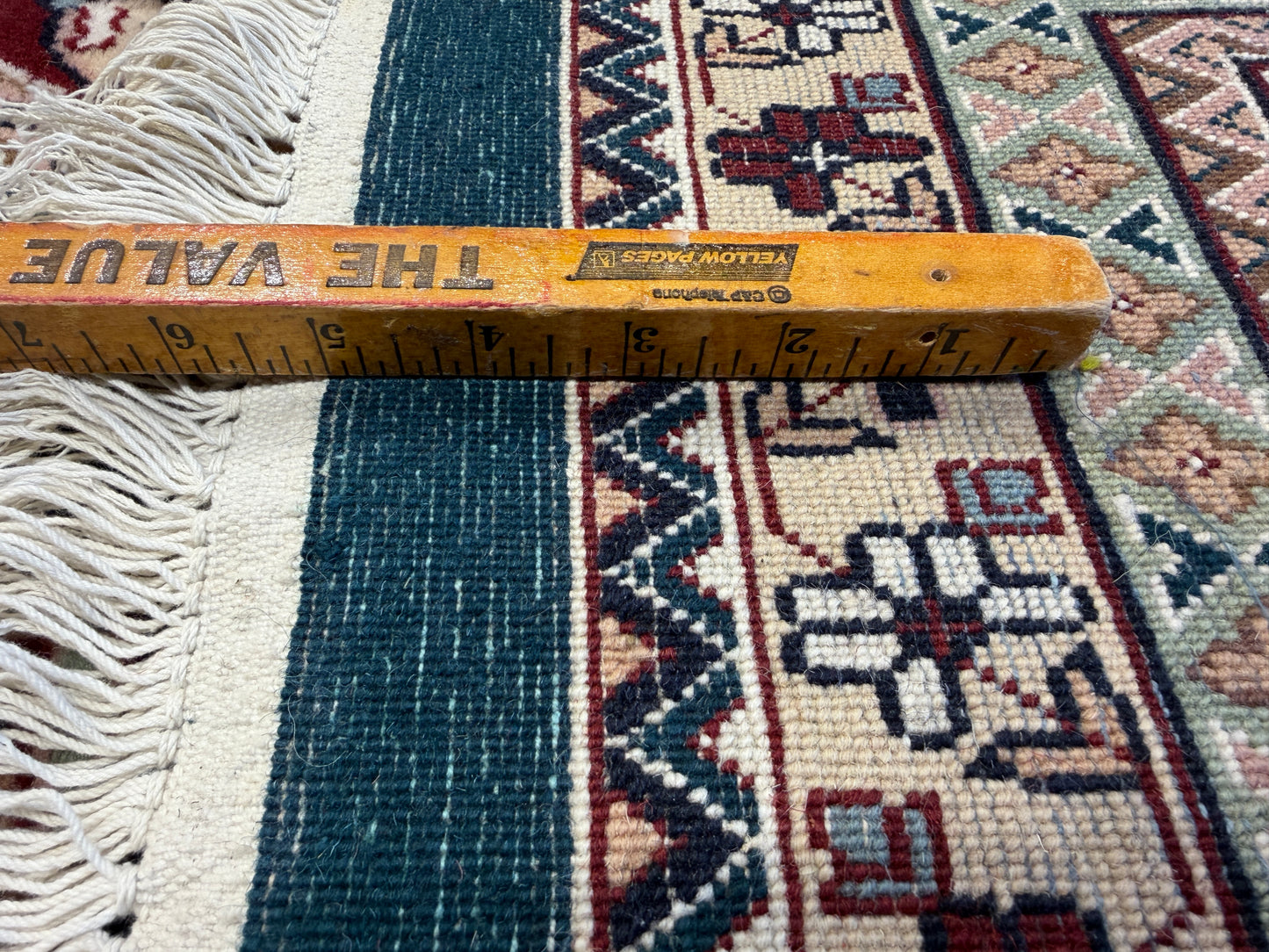 9’9”x13’10” Hand-Knotted Wool IndoHeriz Area Rug