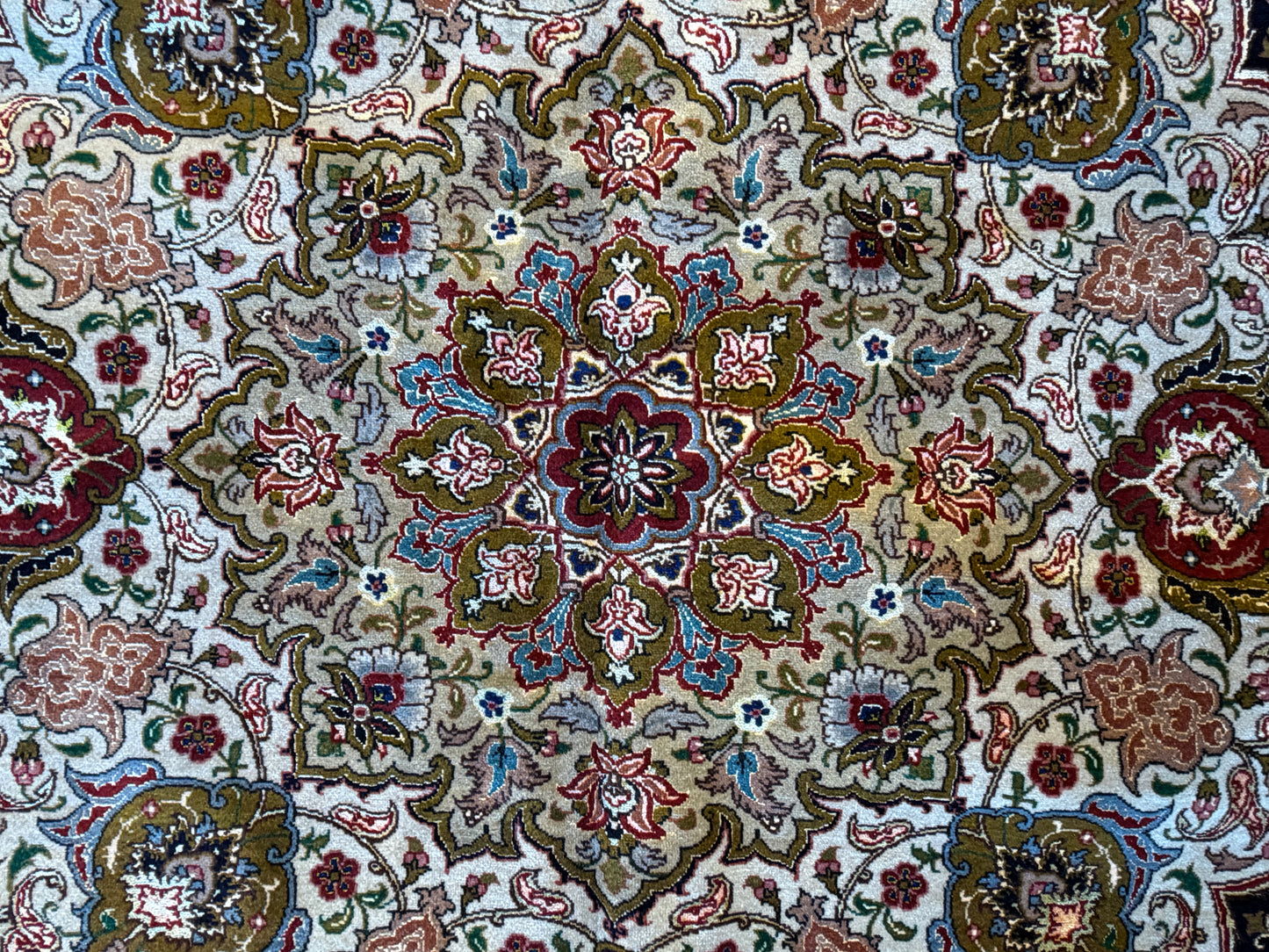 13’3”x20’2” Hand-Knotted 55 Raj Persian Tabriz Rug